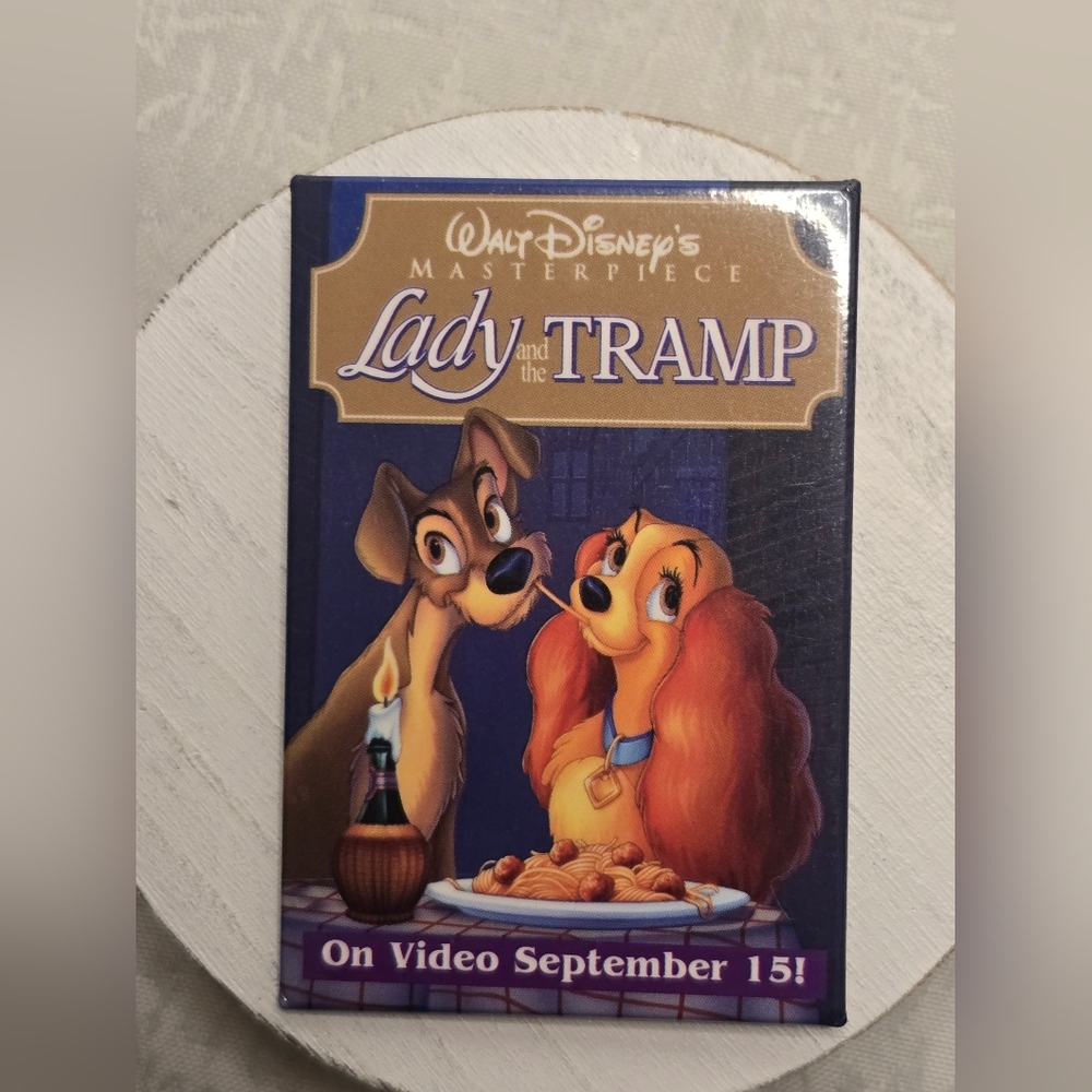 Lady and the Tramp Walt Disney Pin Button Pinback [ Read Details ]